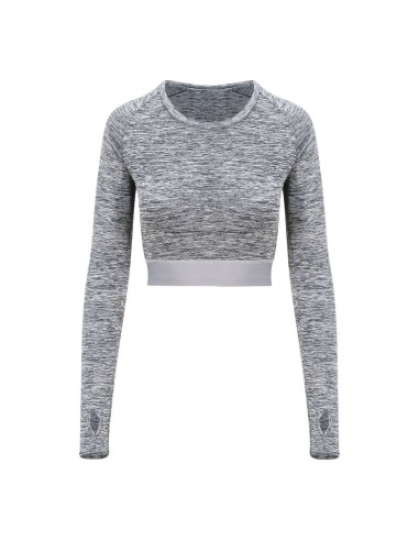 A-JC039-WOMEN'S LONG SLEEVE CROP T